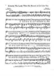 Kentucky was Lucky When She Raised a Girl Like You: Kentucky was Lucky When She Raised a Girl Like You by Earl Burtnett