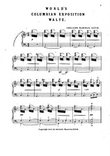 World's Columbian Exposition Waltz: World's Columbian Exposition Waltz by Adelaide Marcelia Glück