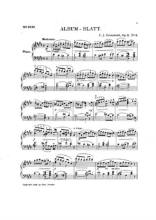 Album Leaf, Op.11 No.4: Folha de album by C. J. Groenwold