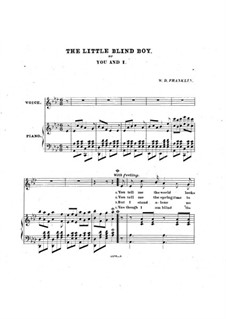 The Little Blind Boy or You and I: The Little Blind Boy or You and I by W. D. Franklin