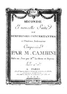 Symphonies Concertantes: Second Suite, No.2 for two violins and orchestra by Giuseppe Maria Cambini