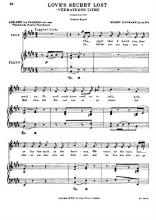 Five Songs, Op.40: No.5 Verrathene Liebe (Love's Secret Lost) by Robert Schumann