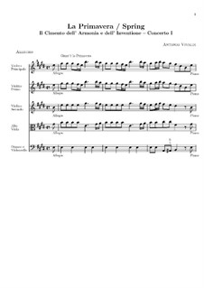 Violin Concerto No.1 in E Major 'La primavera', RV 269: Partitura completa by Antonio Vivaldi