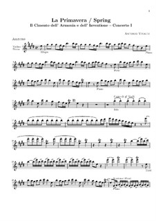 Violin Concerto No.1 in E Major 'La primavera', RV 269: violino parte I by Antonio Vivaldi