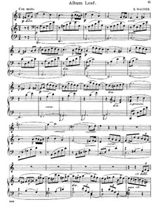 Album Leaf (Romance), WWV 94: para violinos (ou flauta) e piano by Richard Wagner