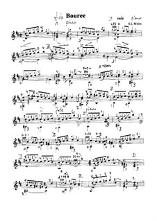 Bourrée: Para Guitarra by Silvius Leopold Weiss