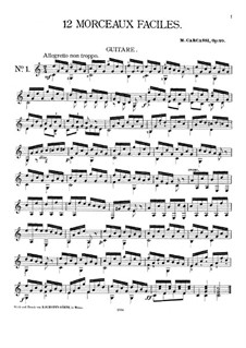 Twelve Easy Pieces, Op.10: set completo by Matteo Carcassi