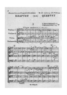 String Quartet No.8, Op.59: partitura completa by Nikolai Myaskovsky
