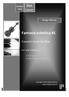 Fantasia eclettica No.1: For viola and piano – Full score + detached part by Diego Minoia