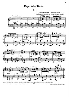 No.11-16: Para Piano by Johannes Brahms