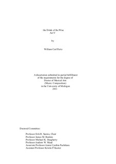 The Drink of the Wise, Act V: The Drink of the Wise, Act V by William Pertz