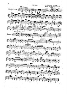 Waltz with Variations 'Duke of Reichstadt', Op.52: Waltz with Variations 'Duke of Reichstadt' by Matteo Carcassi