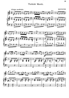 Turkish March: Para flauta (ou violino) e piano by Ludwig van Beethoven
