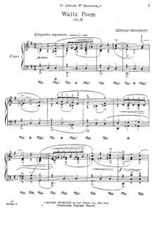 Waltzes-Poems: Waltz-Poem No.1 for piano by Leopold Godowsky
