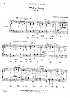 Waltzes-Poems: Waltz-Poem No.5 for piano by Leopold Godowsky