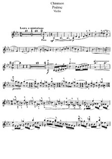 Poem in E Flat Major, Op.25: para violino e piano - parte solo by Ernest Chausson