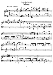 Six soirées á Saint-Petersburg, Op.44: No.2 Scherzo by Anton Rubinstein