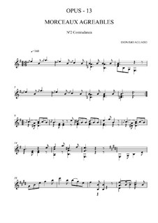 Morceaux agréables non difficiles, Op.13: No.2 Contredanse by Dionisio Aguado