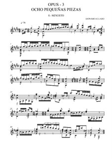 Huit petites pièces, Op.3: No.8 Minuet by Dionisio Aguado