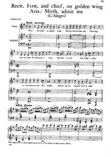 L'Allegro, il Penseroso, ed il Moderato, HWV 55: Mirtch, admit me by Georg Friedrich Händel