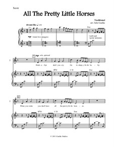 All the Pretty Little Horses: Partitura Piano-vocal by folklore