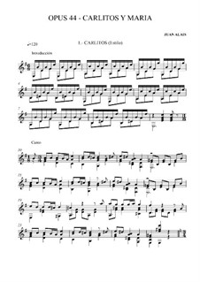 Carlitos and Maria, Op.44: para guitarra (partitura de alta qualidade) by Juan Alais