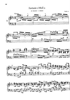 Fantasia in C Minor, BR A 19, F 16: para um único musico (Editado por H. Bulow) by Wilhelm Friedemann Bach