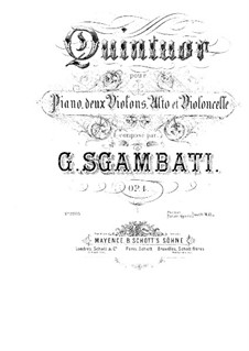 Piano Quintet No.1 in F Minor, Op.4: Full score, part by Giovanni Sgambati