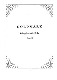 String Quartet in B Flat Major, Op.8: Partes by Karl Goldmark