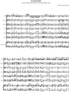 Badinerie: partitura completa by Johann Sebastian Bach