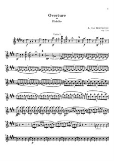 Overture: violino parte I by Ludwig van Beethoven