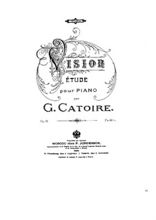 Vision. Étude pour Piano, Op.8: para um único musico (Editado por H. Bulow) by Georgy Catoire