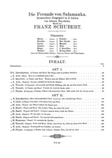 Die Freunde von Salamanka (The Friends of Salamanca), D.326: ato I by Franz Schubert
