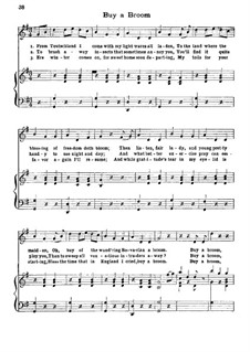 Buy a Broom: Partitura Piano-vocal by Unknown (works before 1850)