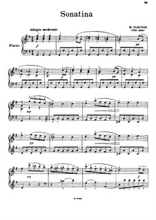 Sonatina in G Major: Para Piano by Matthew Camidge