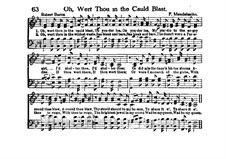 Oh, West Thou in the Cauld Blast: Oh, West Thou in the Cauld Blast by Felix Mendelssohn-Bartholdy