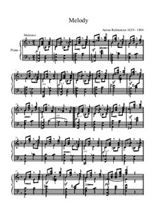 Two Melodies, Op.3: Melody No.1 in F Major (high quality sheet music) by Anton Rubinstein