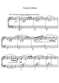 Feuillet d'album: Para Piano by Emmanuel Chabrier