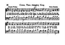 Come, Thou Almighty King: partituras de vocais by Felice Giardini