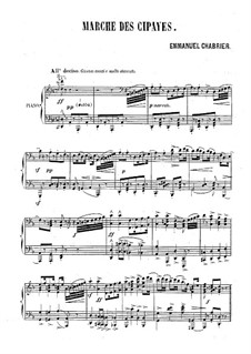 Marche des Cipayes: Para Piano by Emmanuel Chabrier