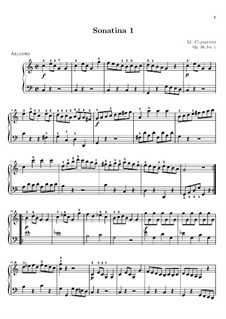 Sonatina No.1: para piano (partituras de alta qualidade) by Muzio Clementi