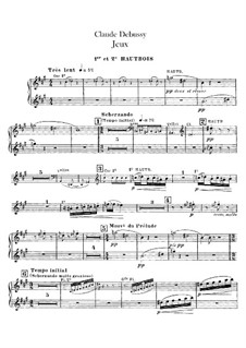 Jeux (Games), L.126: Oboes e coral ingleses by Claude Debussy