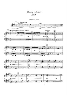 Jeux (Games), L.126: violinos parte II by Claude Debussy