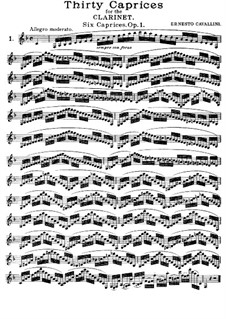 Six Caprices, Op.1: Six Caprices by Ernesto Cavallini