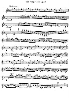 Six Caprices, Op.3: Six Caprices by Ernesto Cavallini