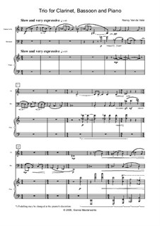 Trio for Clarinet, Bassoon and Piano: partitura completa by Nancy Van de Vate