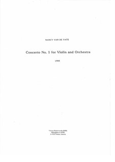 Concerto No.1 for Violin and Orchestra: partitura completa by Nancy Van de Vate