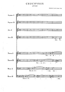 Crucifixus: partituras de vocais by Antonio Lotti
