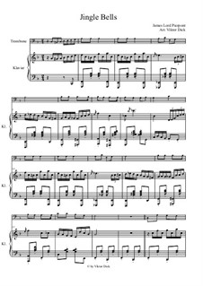 Two instruments version: para trombone e piano by James Lord Pierpont