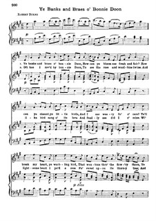 Ye Banks and Braes: para voz e piano ( A maior) by folklore